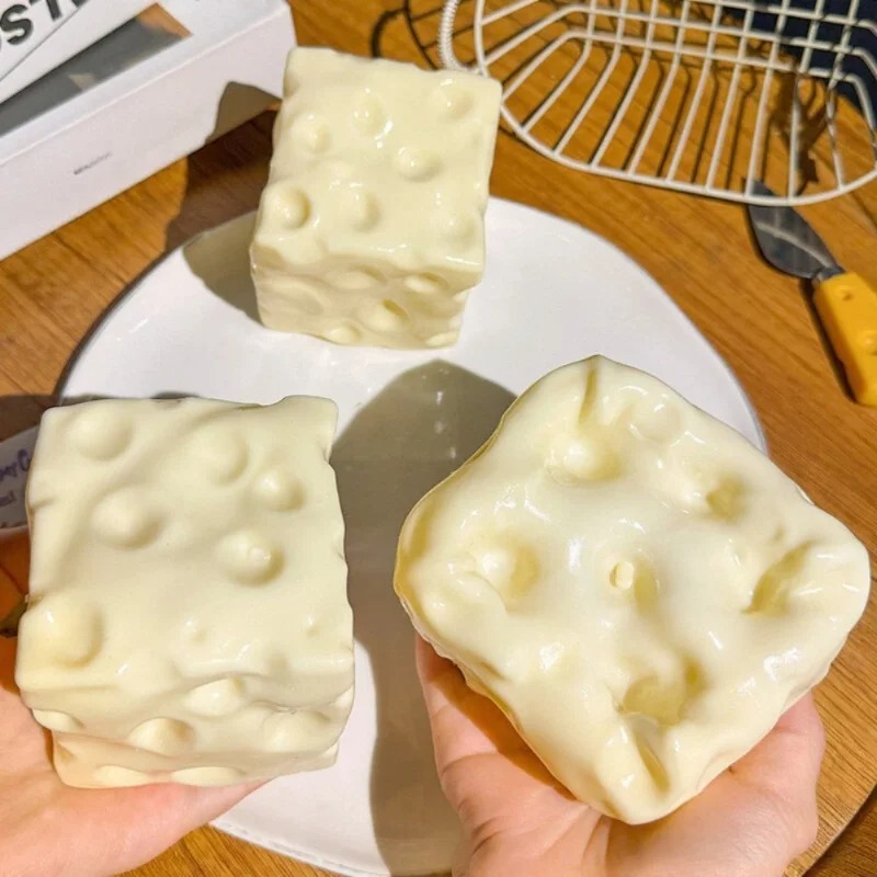 Fidget Cube Original - Taba Squishy Cheese Cube, Pelota Antiestrés